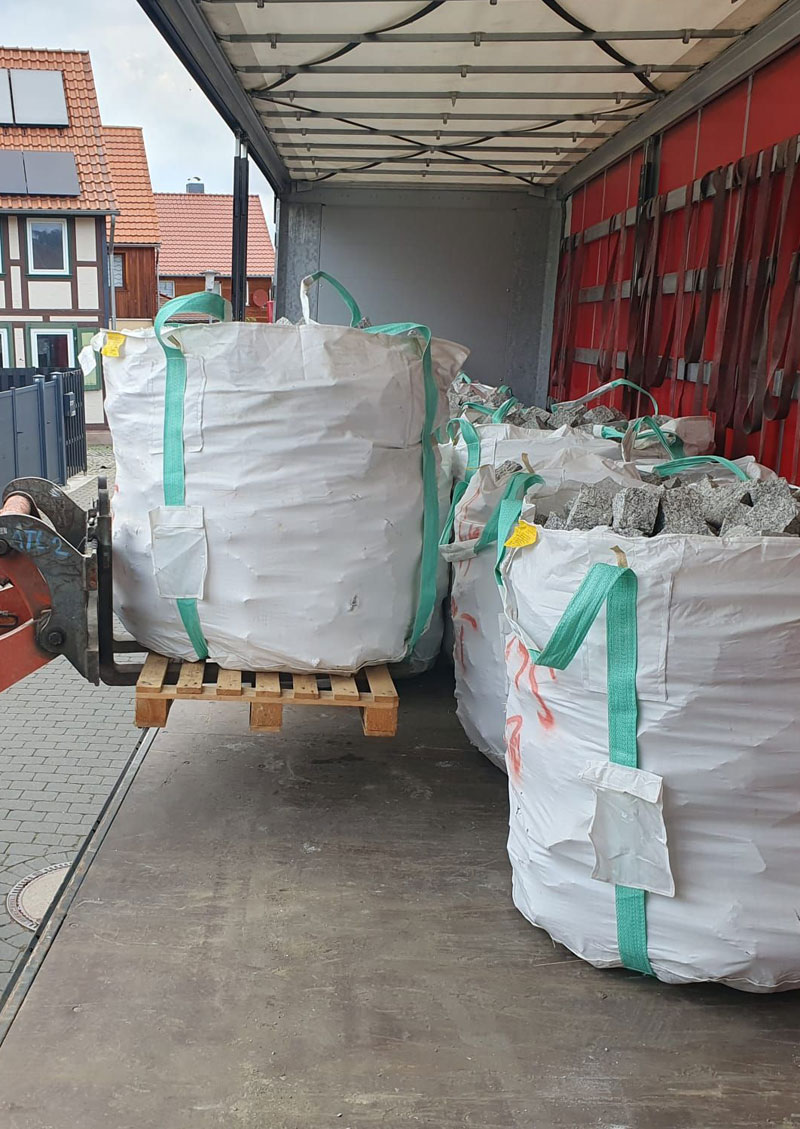 Kostka granitowa, dostawa w workach BIG-BAG